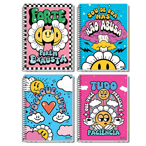 Caderno Universitário 12 Materias 192 Folhas Capas Sortidas - A Margarida Credeal