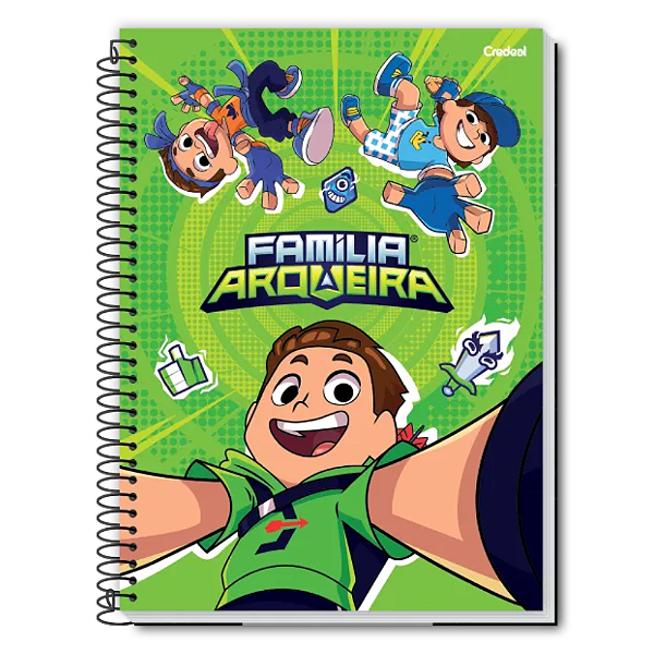 Caderno Universitário Robin Hood Gamer - Familia Arqueira 1 Matéria 80 Folhas - Credeal