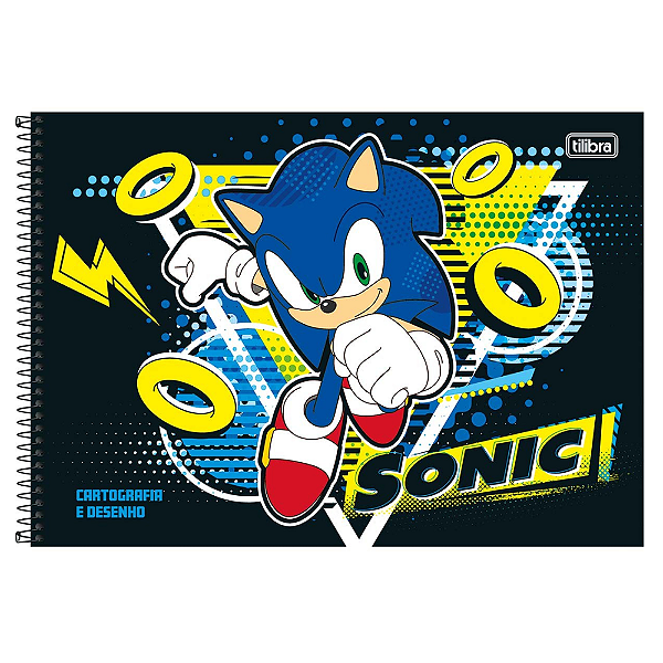 Caderno de Cartografia e Desenho Espiral Capa Dura Sonic 80 Folhas Tilibra Sortido