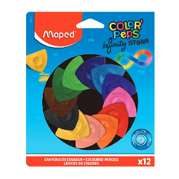 Lápis de Cor Infinity STONE Maped 12 Cores