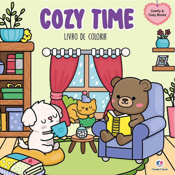 LIvro Para Colorir Cozy Time 48 Páginas 120g Ciranda Cultural