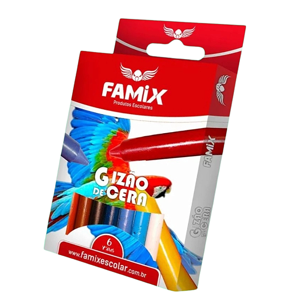 Gizão De Cera 6 Cores 60g Famix