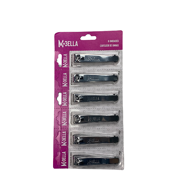 Cortador De Unha Aço Inox 7.8 cm Mbella Cartela Com 6 unidades