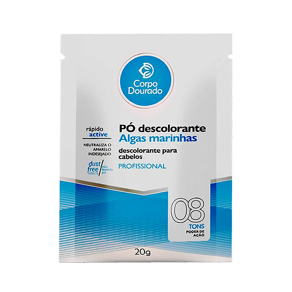 Pó Descolorante Algas Marinhas Corpo Dourado Sachê 20g