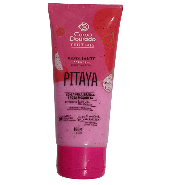 Esfoliante Corpo Dourado Fruktais Pitaya com Argila Branca e Rosa Mosqueta 180ml