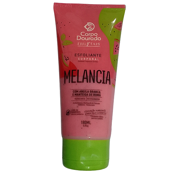 Esfoliante Corpo Dourado Fruktais Melância com Argila Branca e Manteiga de Romã 180ml