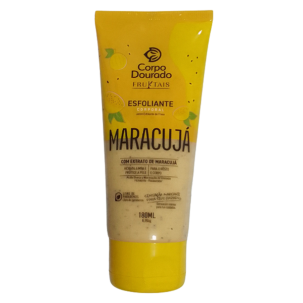 Esfoliante Corpo Dourado Fruktais Maracujá com Extrato de Maracujá 180ml