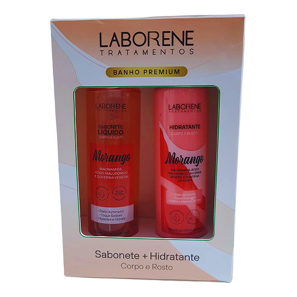 Kit Sabonete + Hidratante Morango Laborene