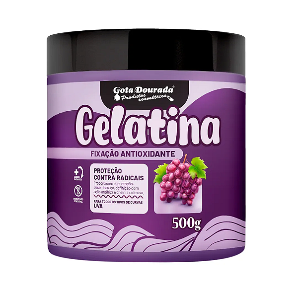 Gelatina Gota Dourada Uva 500g