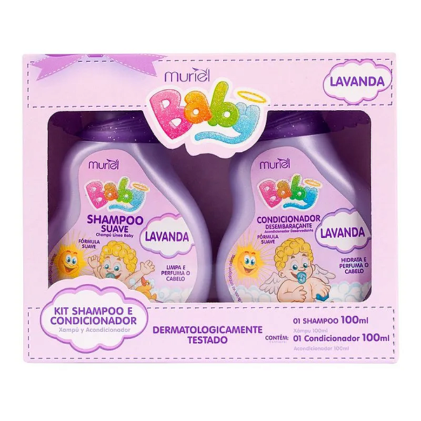 Kit Shampoo e Condicionador Lavanda Muriel Baby 100ml