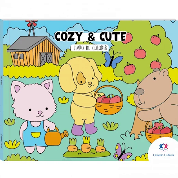 Livro Para Colorir Cozy and Cute - 22 Páginas 120g Ciranda Cultural