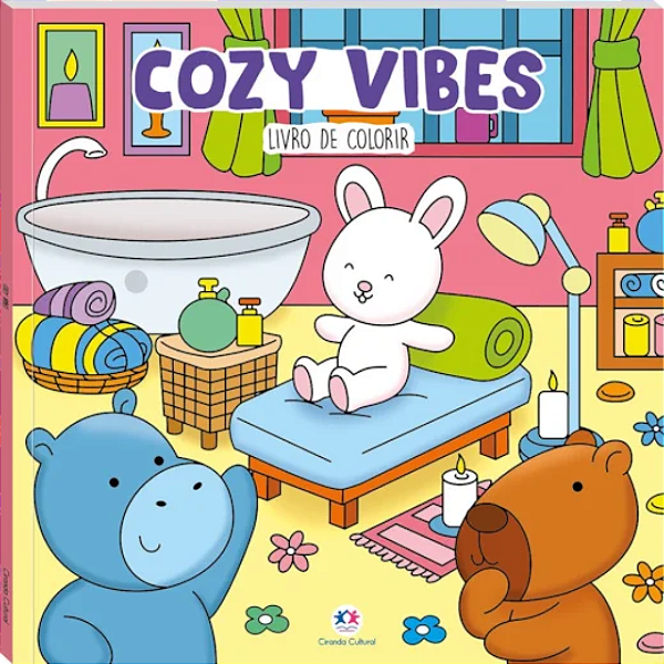 Livro Para Colorir Cozy Vibes - 88 Páginas 120g Ciranda Cultural