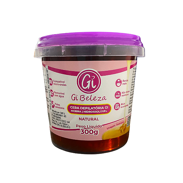 Cera Depilatória Hidrossolúvel Tradicional Gi Beleza 300g