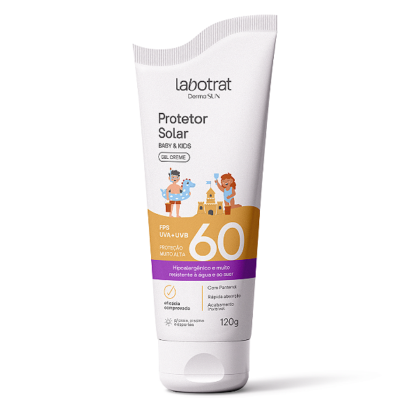 Protetor Solar Baby & Kids Labotrat FPS 60 UVA+UVB Gel Creme Dermo Sun 120g