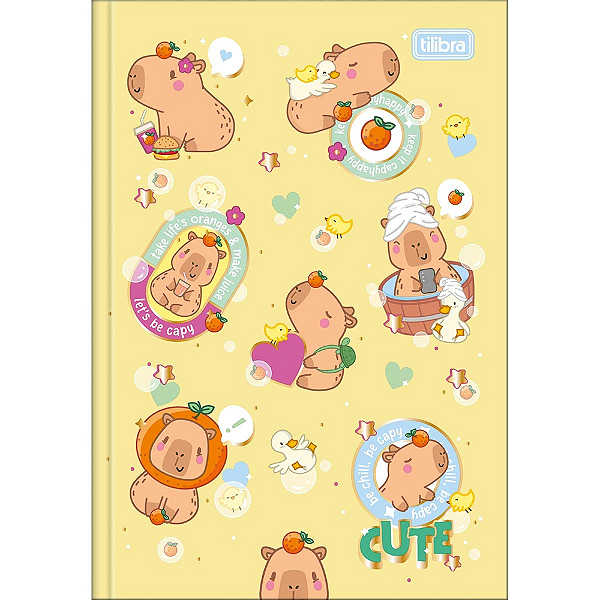 Caderno Brochura Capa Dura Universitário Capyclub 80 Folhas Tilibra Sortidos