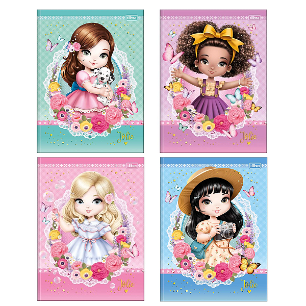 Caderno Brochura Capa Dura Universitário Jolie 80 Folhas Tilibra Sortidos