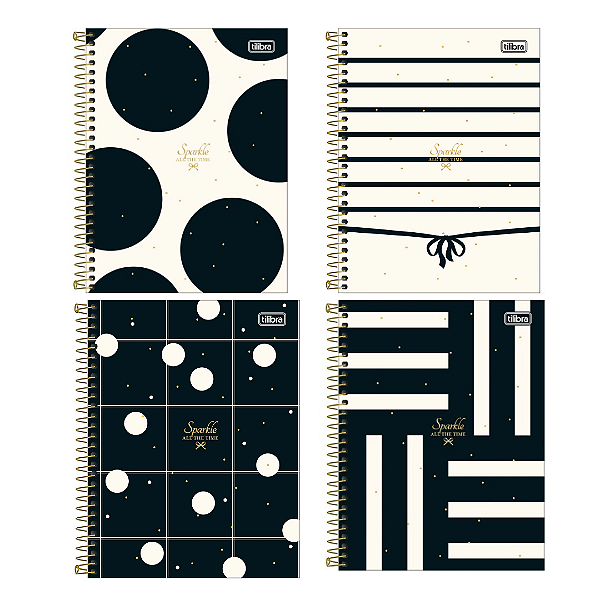 Caderno Espiral Capa Dura Colegial 10 Matérias West Village 160 Folhas Tilibra Sortidos