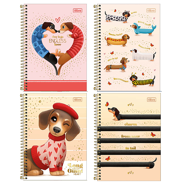 Caderno Espiral Capa Dura Universitário 16 Matérias Brownie 256 Folhas Tilibra Sortidos