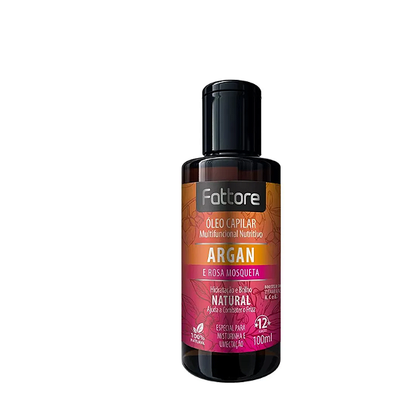 Oléo Capilar Fattore Argan e Rosa Mosqueta 100 ml