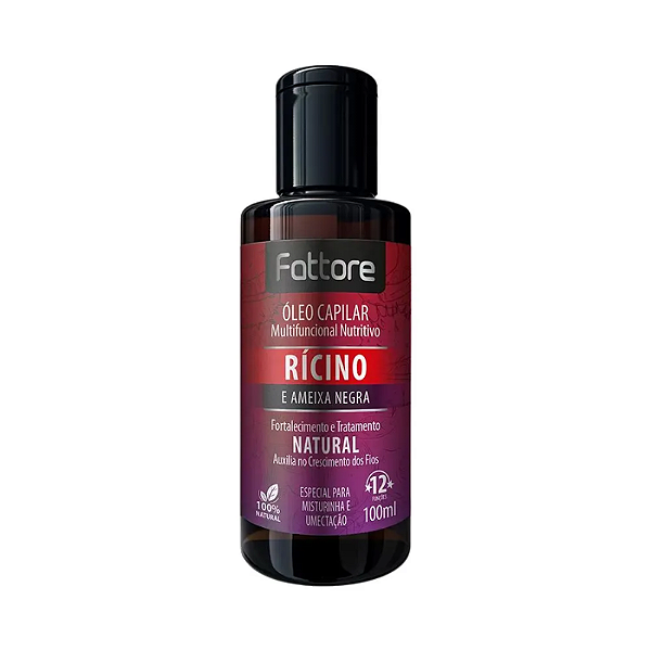 Oléo Capilar Fattore Rícino e Ameixa Negra 100 ml