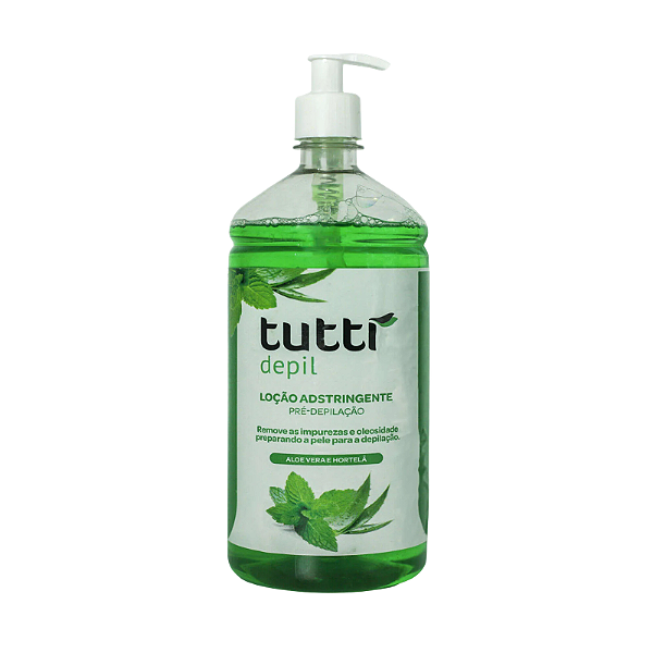 Loção Adstringente Pré-depilação Tutti Depil Aloe Vera e Hortelã 1L