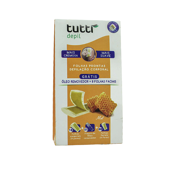 Folhas Prontas para Depilação Corporal Tutti Depil Mel