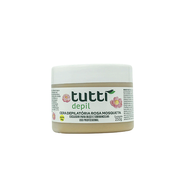 Cera Depilatória Tutti Depil Rosa Mosqueta Buço e Sobrancelha 250g