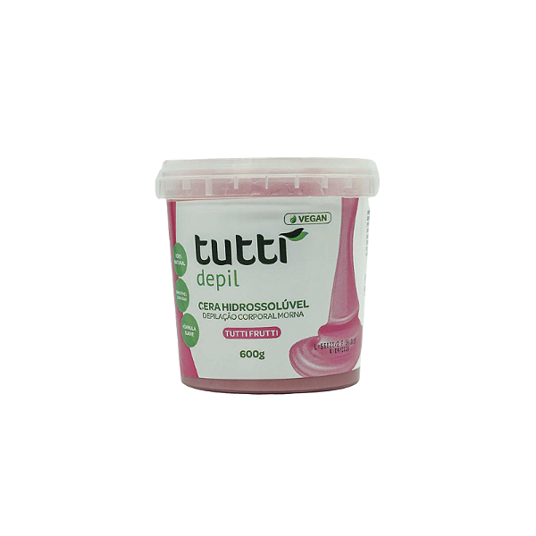 Cera Hidrossolúvel Morna Tutti Depil Tutti-Fruti 600g