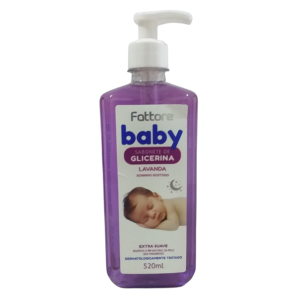 Sabonete Líquido Fattore Baby Lavanda Soninho Gostoso Extra Suave 520ml