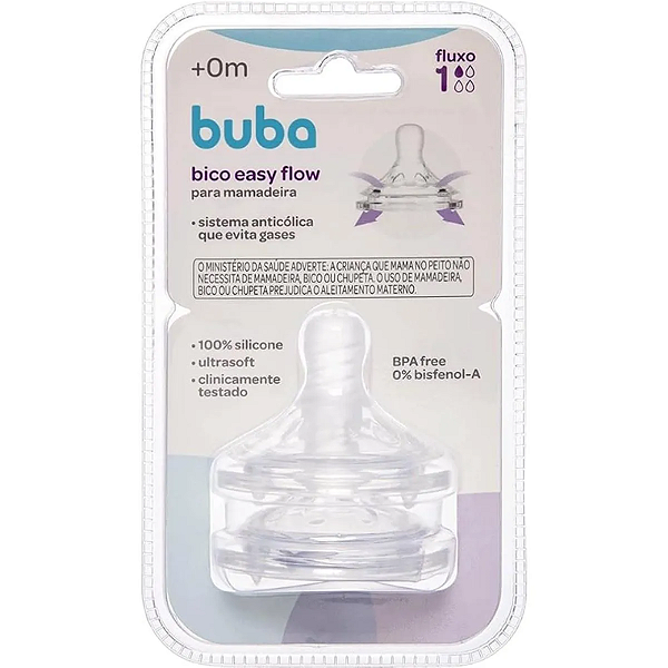 Bico Easy Flow para Mamadeira Buba +0m