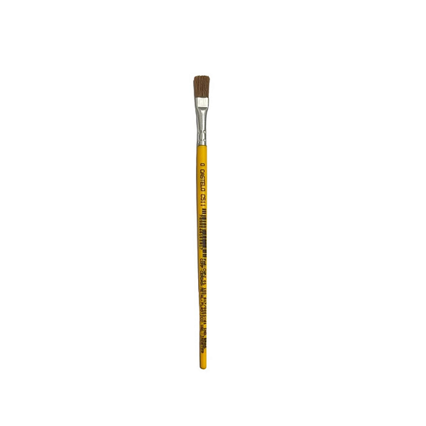 Pincel Castelo C511-0 Formato Chato Cabo Curto Amarelo