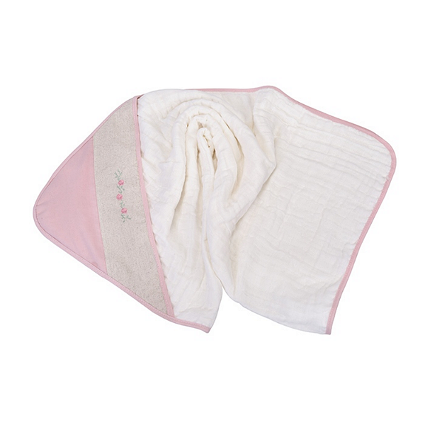 Toalha Soft Loupiot Nature Rosa Algodão 85cm x 85cm Minasrey Ref:5312 40-RBB
