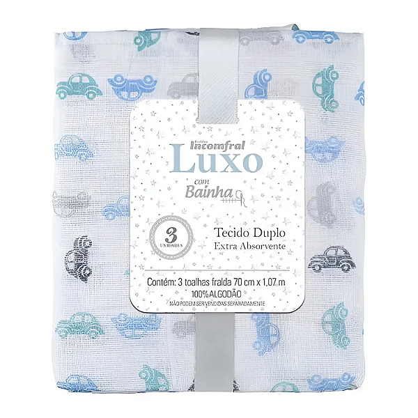 Fralda Luxo com Bainha Estampa Masculino Incomfral Ref:77029-002