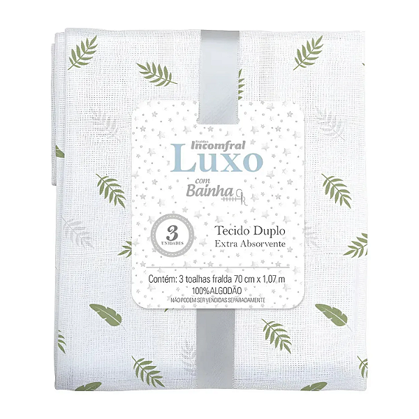 Fralda Luxo com Bainha Estampa Neutro Incomfral Ref:77029-003