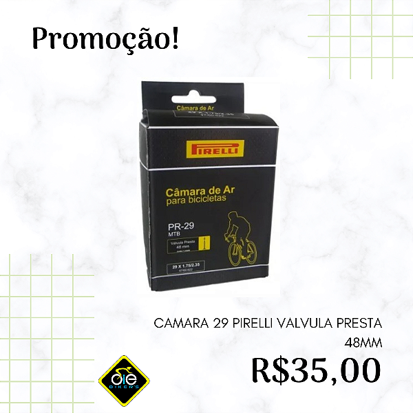 Câmara De Ar Pirelli 29x1.75/2.35 Mtb Presta