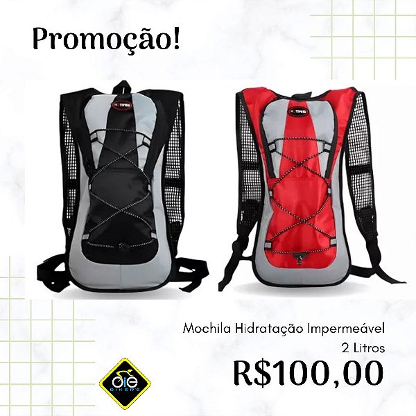 Mochila De Hidratação Bolsa Água Impermeável 2 Litros Bike