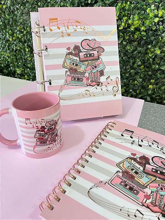 Kit Caderno + Planner + Caneca -  Country Cute