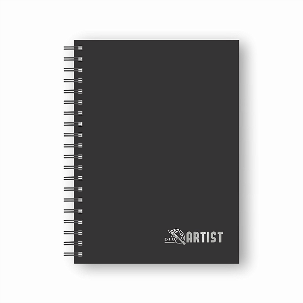 Caderno Sketchbook Universitário Capa Dura Preto Sem Pauta 1 matéria 80 folhas gramatura 90 g/m²