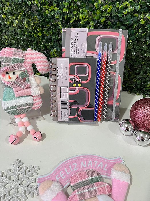 Kit Presente Organza Gato Preto - 5 itens