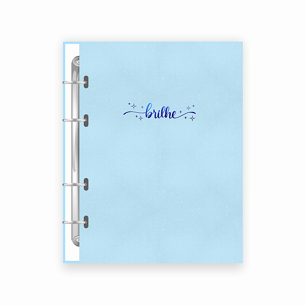 Planner Argolado Permanente Brilhe Azul