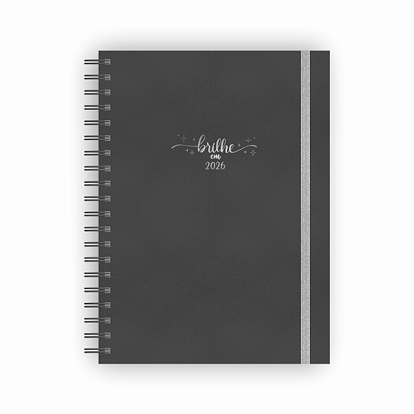 Agenda Capa Dura 2026 Brilhe Preto