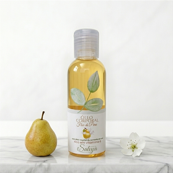 Óleo Corporal Flor de Pera com Óleo de Semente de Uva rico em vitamina E 120ml SALVYA