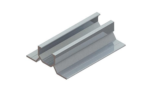 PERFIL MINI TRILHO ALUZINCO TRAPEZOIDAL - AVULSO