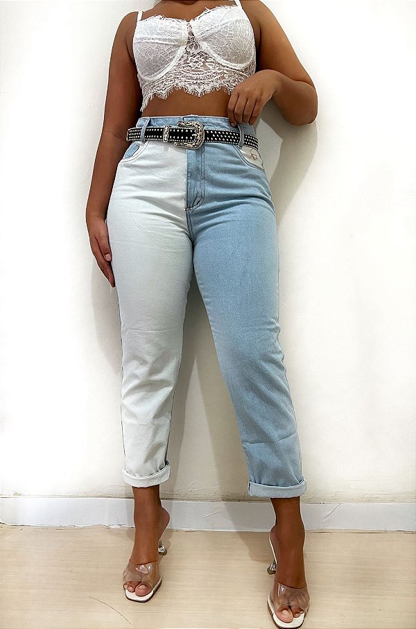 Calça Jeans - Duo color