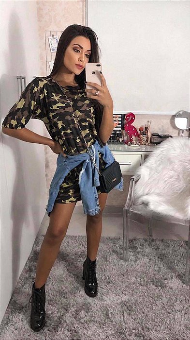 Vestido camuflado