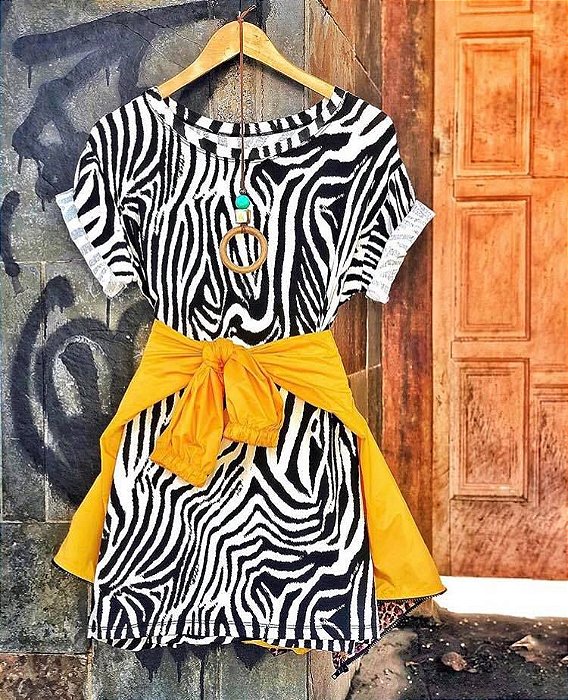 Vestido / Blusão - zebra