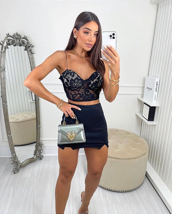 Short Saia Kim - Preta