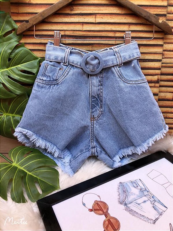 Short Jeans com cinto - Manu