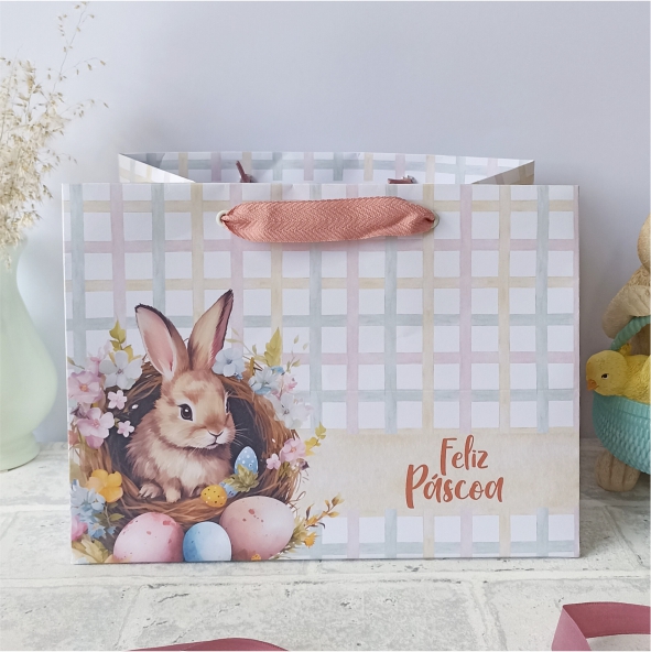 Sacola Confeitaria M - Bunny - 10 unidades