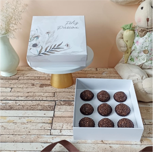 Caixa 9 doces - Flower - 10 unidades